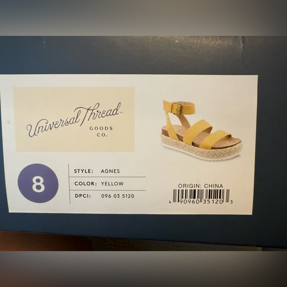 Universal Thread Yellow Strappy Sandals